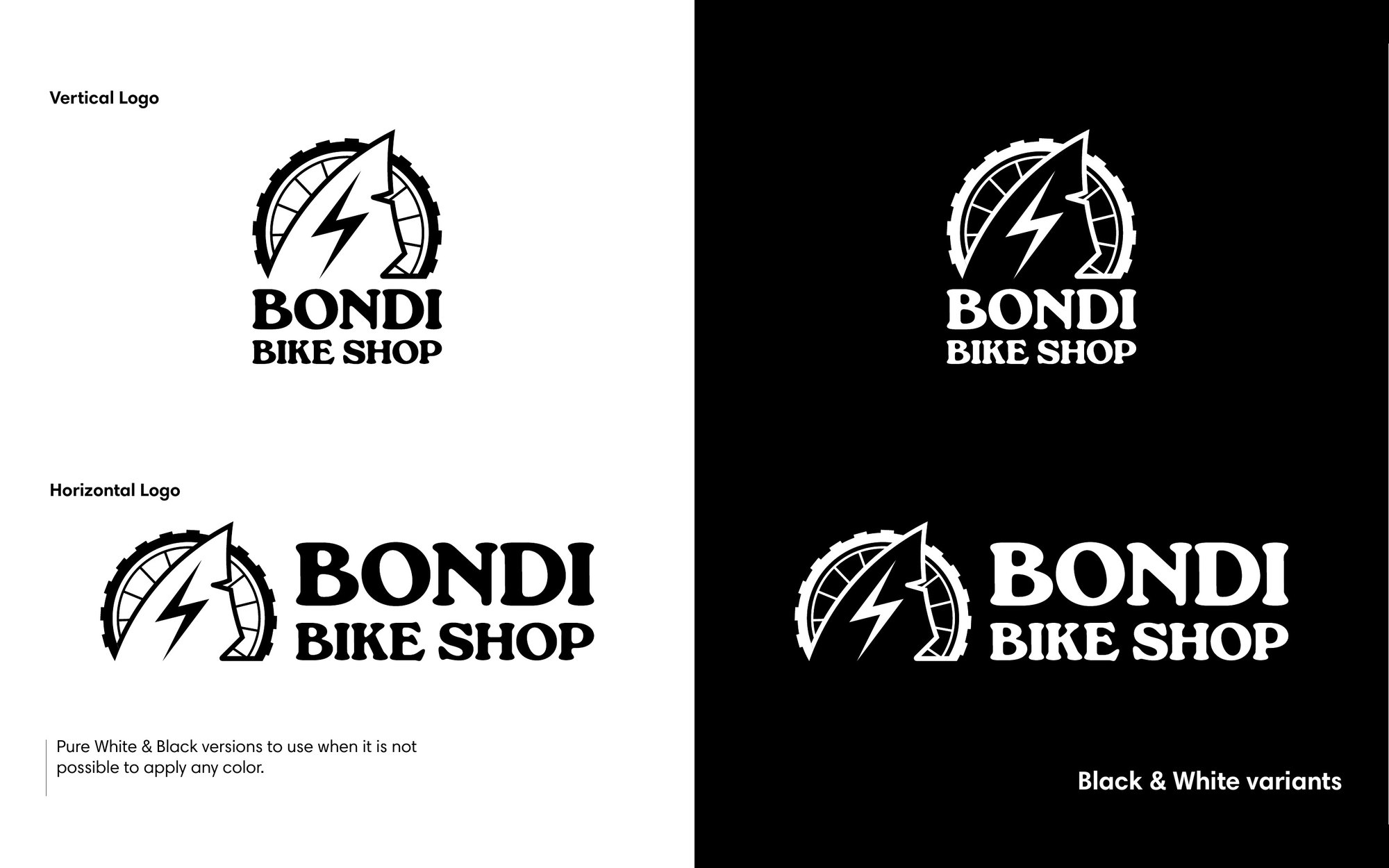 Variantes del logotipo en blanco y negro