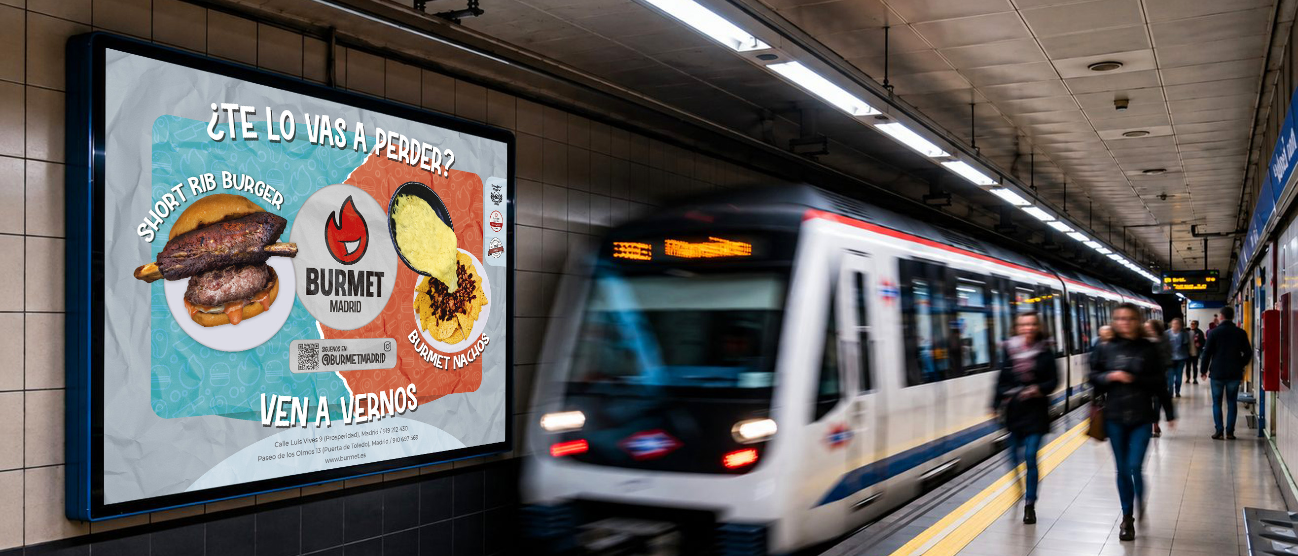 Campaña de Burmet en el metro de Madrid