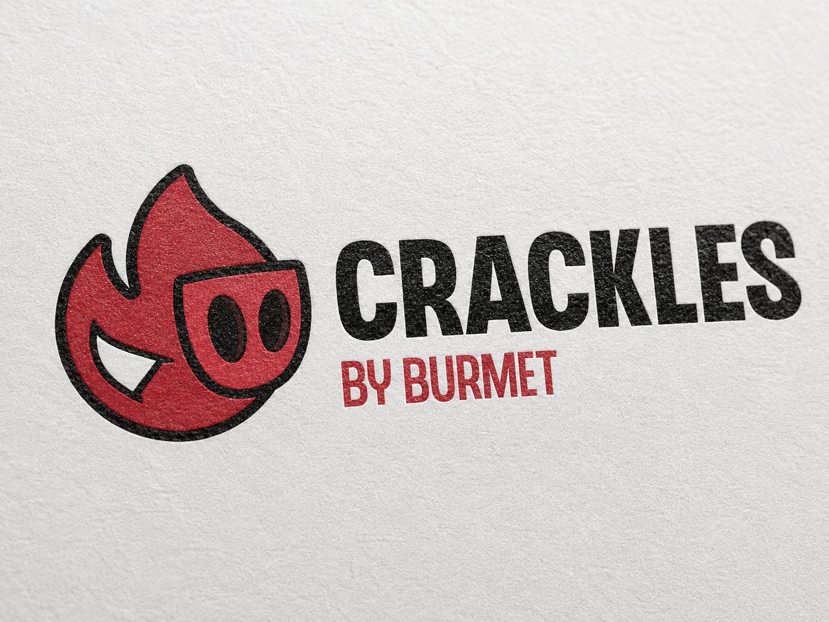 Logotipo completo de Crackles by Burmet